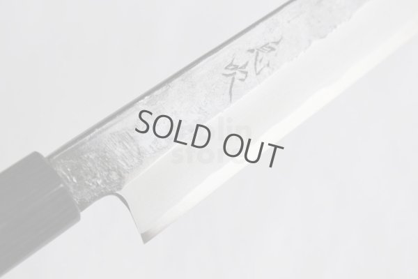 Photo5: Takayuki Iwai Blue 2 steel Ibuki Kurouchi black Kiritsuke Sashimi D-shape 270 mm 