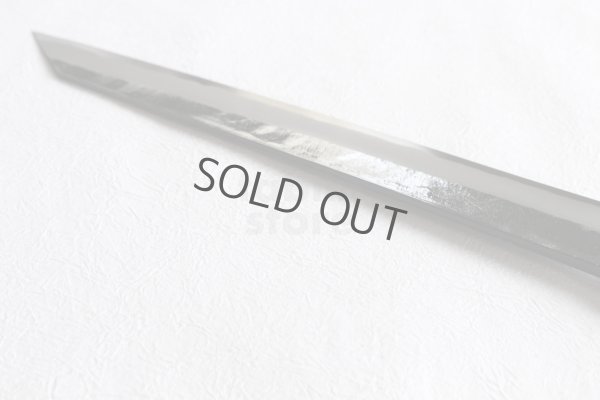 Photo4: Takayuki Iwai Blue 2 steel Ibuki Kurouchi black Kiritsuke Sashimi D-shape 270 mm 