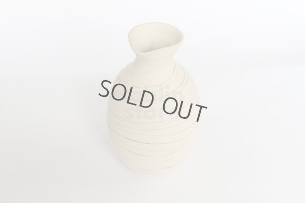 Photo12: Tokoname Japanese sake bottle cup set YT Kenji nerikomi Tokkuri guinomi