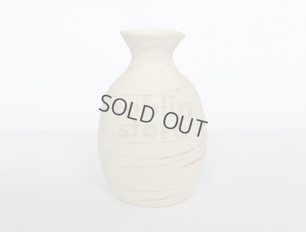 Photo10: Tokoname Japanese sake bottle cup set YT Kenji nerikomi Tokkuri guinomi