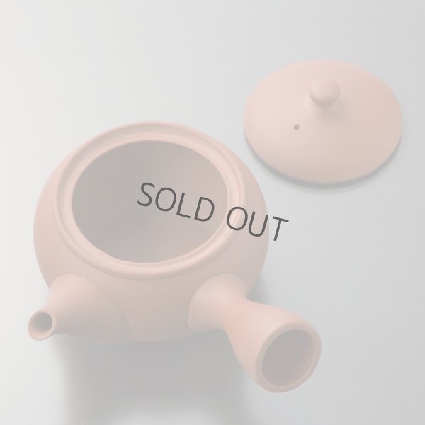 Photo3: Tokoname tea pot kyusu Jinsui Kiwami shudei red shin maru 250ml