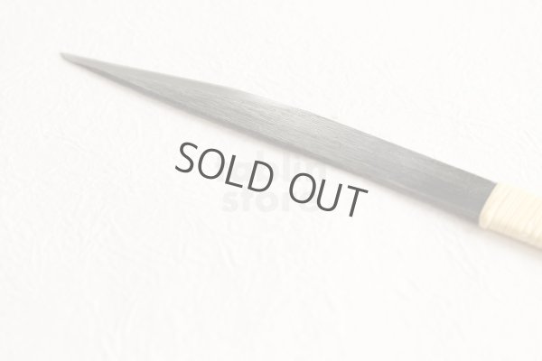 Photo5: Wood Carving Chisel knife Okeya Fujimaki kurouchi Kiridashi white 2 steel BW12mm