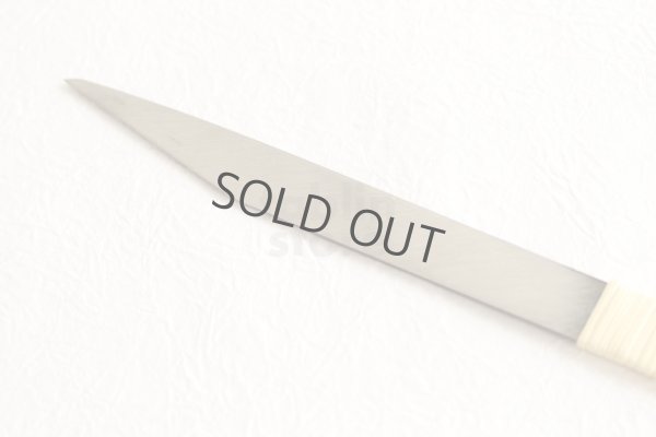 Photo4: Wood Carving Chisel knife Okeya Fujimaki kurouchi Kiridashi white 2 steel BW12mm