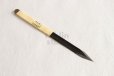 Photo1: Wood Carving Chisel knife Okeya Fujimaki kurouchi Ken blade white 2 steel BW12mm (1)