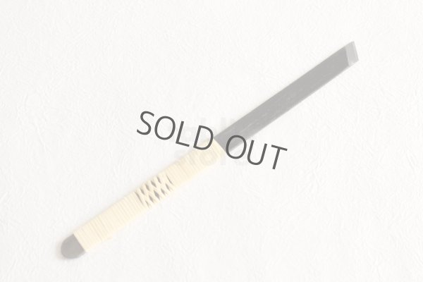 Photo6: Wood Carving Chisel knife Okeya Fujimaki kurouchi Shirabiki white 2 steel BW12mm