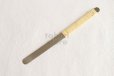 Photo7: Wood Carving Chisel knife Okeya Fujimaki kurouchi Maru white 2 steel BW12mm