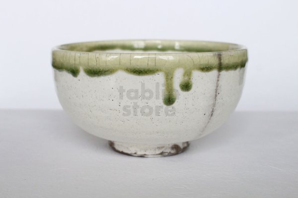 Photo12: Shigaraki pottery Japanese soup noodle serving bowl hisui D140mm