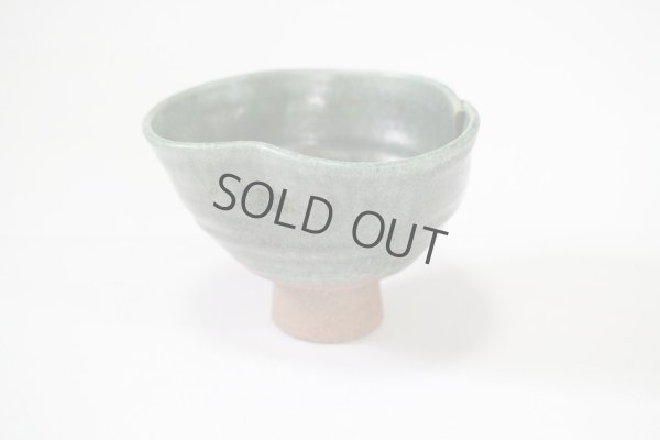 Photo3: Oribe wari takadai matcha green tea chawan bowl 