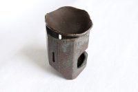 Shigaraki pottery tsuchi Japanese tea aroma incense burner holder shinogi H11cm