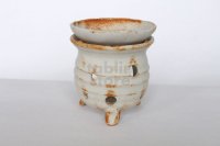 Shigaraki pottery tsuchi Japanese tea aroma incense burner holder raku H10cm
