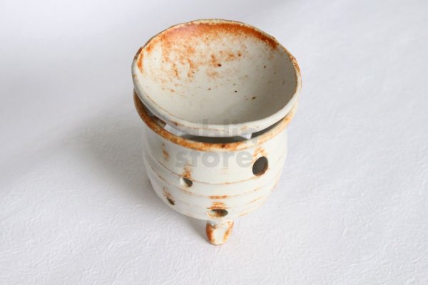 Photo2: Shigaraki pottery tsuchi Japanese tea aroma incense burner holder raku H10cm