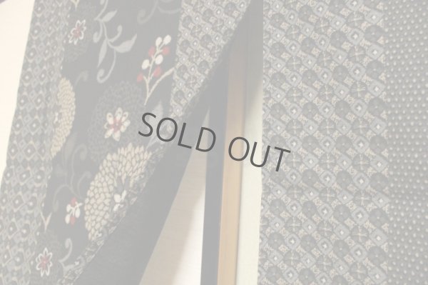 Photo3: Noren Japanese door curtain daichi bassen furununo komon cotton 85 x 90cm