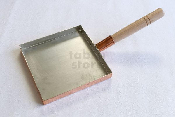 Photo1: Professional Tamago Egg Copper Pan square thin type any size Endo Japan
