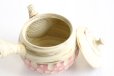 Photo7: Tokoname Japanese tea pot kyusu ceramic strainer Kenji nerikomi pink 280ml