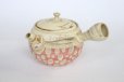 Photo5: Tokoname Japanese tea pot kyusu ceramic strainer Kenji nerikomi pink 280ml