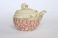 Photo3: Tokoname Japanese tea pot kyusu ceramic strainer Kenji nerikomi pink 280ml