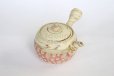 Photo2: Tokoname Japanese tea pot kyusu ceramic strainer Kenji nerikomi pink 280ml (2)