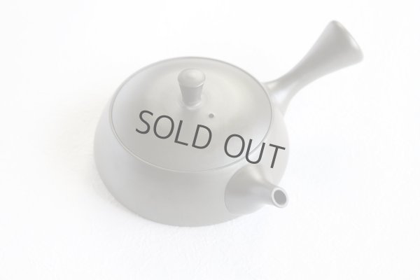 Photo16: Tokoname Kyusu Japanese tea pot flat shape reductional fire Gafu Ito 90ml 