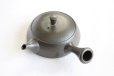 Photo2: Tokoname Kyusu Japanese tea pot flat shape reductional fire Gafu Ito 90ml  (2)