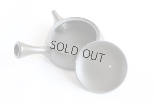 Photo10: Tokoname Kyusu Japanese tea pot flat shape reductional fire Gafu Ito 90ml 