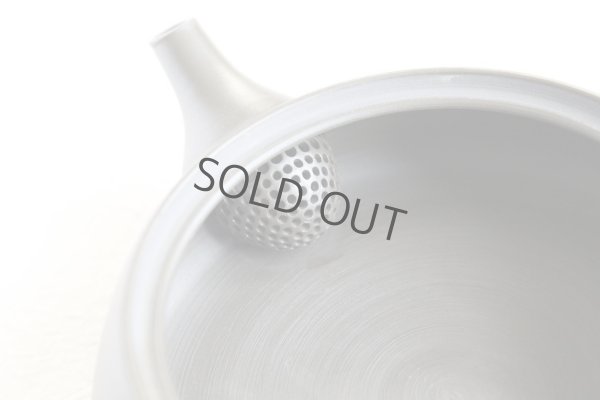 Photo9: Tokoname Kyusu Japanese tea pot flat shape reductional fire Gafu Ito 90ml 