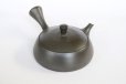 Photo8: Tokoname Kyusu Japanese tea pot flat shape reductional fire Gafu Ito 90ml 