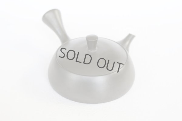 Photo8: Tokoname Kyusu Japanese tea pot flat shape reductional fire Gafu Ito 90ml 