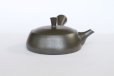 Photo1: Tokoname Kyusu Japanese tea pot flat shape reductional fire Gafu Ito 90ml  (1)