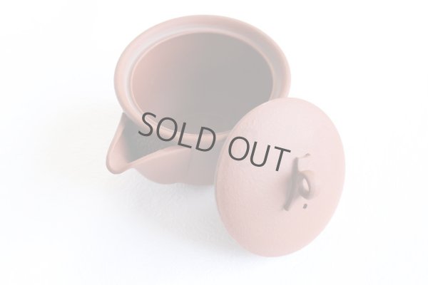 Photo8: Tokoname Japanese Shudei tea pot kyusu shiboridashi Hohin Hakuyo red 260ml