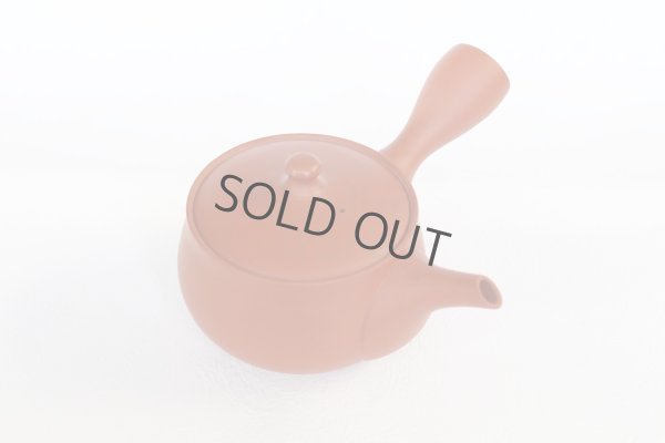 Photo9: Tokoname tea pot kyusu Jinsui Kiwami shudei red hana 370ml