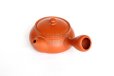 Photo5: Tokoname tea pot kyusu Jinsui Kiwami shudei red biku flat shape small 120ml