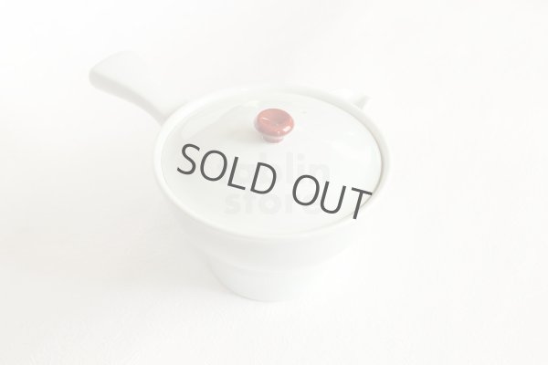 Photo4: Arita imari sd Porcelain Japanese tea pot kyusu white hakuji aka 380ml