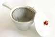 Photo5: Arita imari sd Porcelain Japanese tea pot kyusu white hakuji aka 380ml
