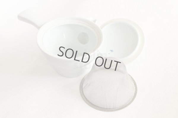 Photo6: Arita imari sd Porcelain Japanese tea pot kyusu white hakuji aka 380ml