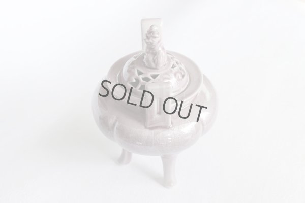 Photo9: Kutani Porcelain Japanese incense burner koro ginsai H 15cm