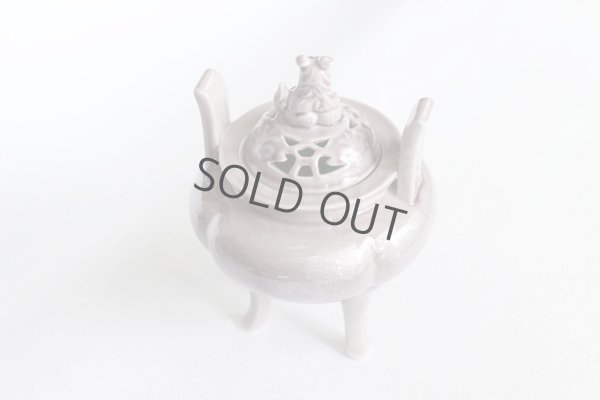Photo8: Kutani Porcelain Japanese incense burner koro ginsai H 15cm