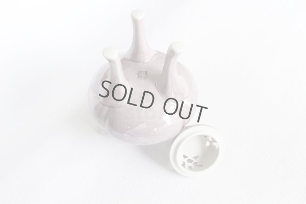 Photo5: Kutani Porcelain Japanese incense burner koro ginsai H 15cm
