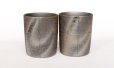 Photo8: Shigaraki wabe Japanese pottery tea cups cross 250ml set of 2 (8)