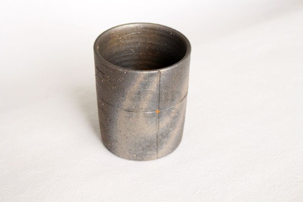 Photo3: Shigaraki wabe Japanese pottery tea cups cross 250ml set of 2