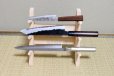 Photo5: Japanese wooden knife stand display holder tower rack for 3 knives