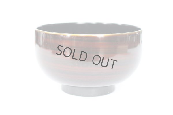 Photo8: Japanese Echizen Urushi lacquer soup bowl wan kohaku D10.9cm set of 2