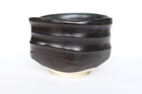 Mino yaki ware Japanese tea bowl Kuro ibushi chawan Matcha Green Tea