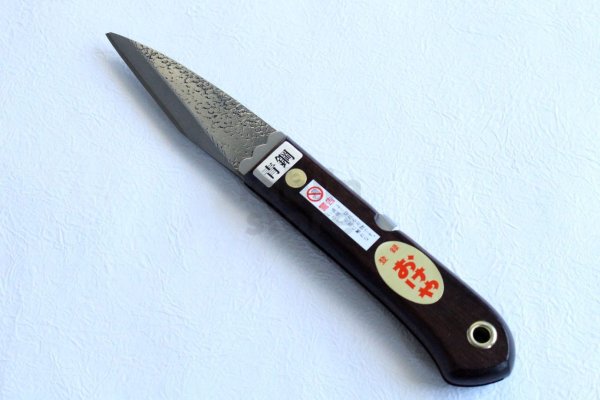Photo2: Left Hand Kiridashi knife Japanese Grafting Folding Woodworking Okeya Yasuki blue 2 steel BW 27mm