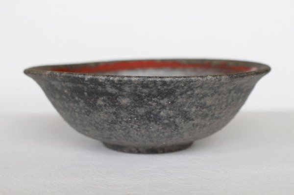 Photo4: Shigaraki pottery Japanese soup noodle serving bowl Ginsai hira red D160mm