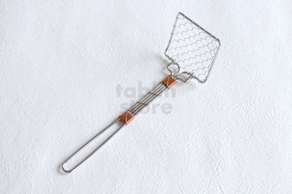 Photo5: Tofu strainer stainless with copper bean curd ladle square 4.5 cm