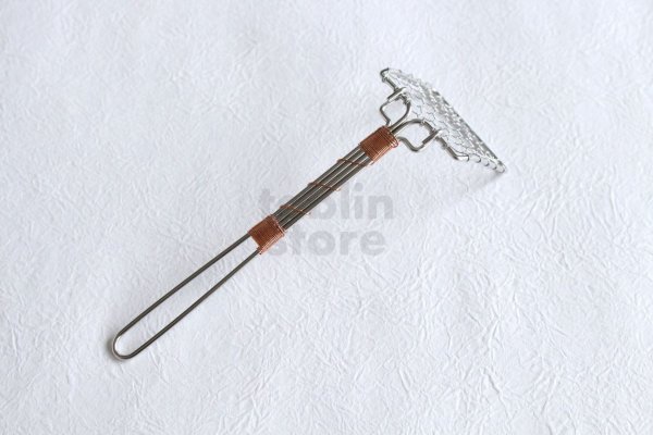 Photo4: Tofu strainer stainless with copper bean curd ladle square 4.5 cm