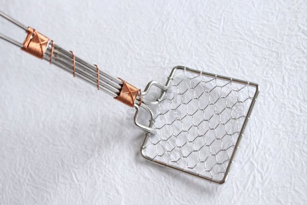 Photo1: Tofu strainer stainless with copper bean curd ladle square 4.5 cm　  