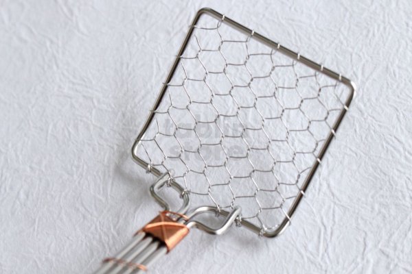 Photo6: Tofu strainer stainless with copper bean curd ladle square 4.5 cm