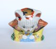 Photo6: Japanese Lucky Cat Kutani Porcelain Maneki Neko fukusuke ojigi H13.5cm