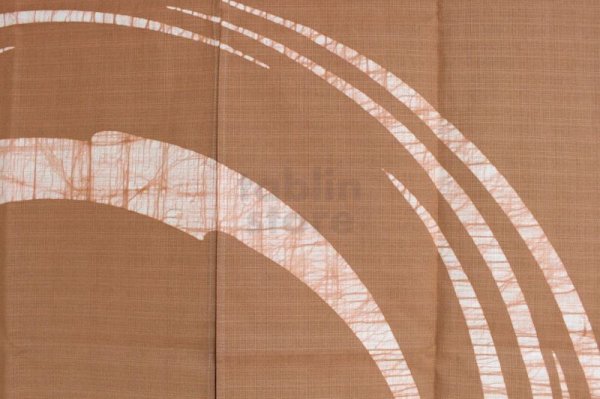 Photo3: Kyoto Noren SB Japanese batik door curtain Maru Round lavender gray 85cm x 120cm